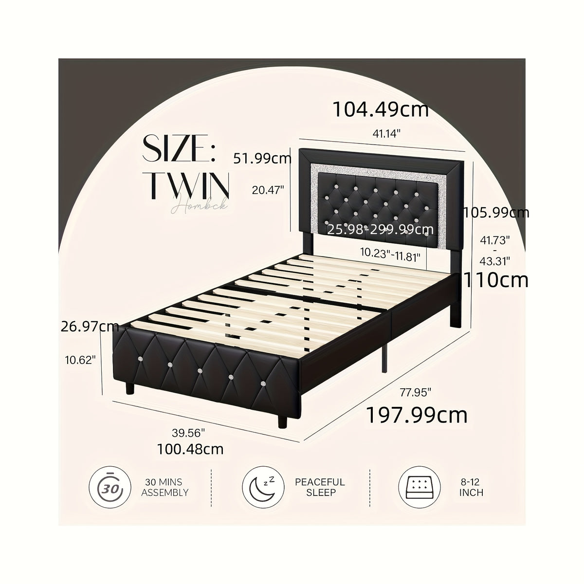 twin full queen king platform bed frame - Temu