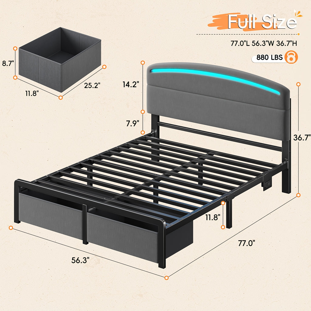 full queen king size bed frame curved headboard 2 3   - Temu