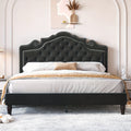 full queen king bed frame velvet adjustable tiara - Temu