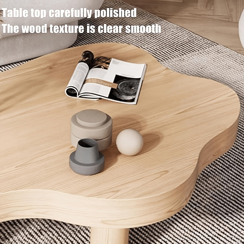 cloud shaped irregular wooden coffee table indoor thickened - Temu