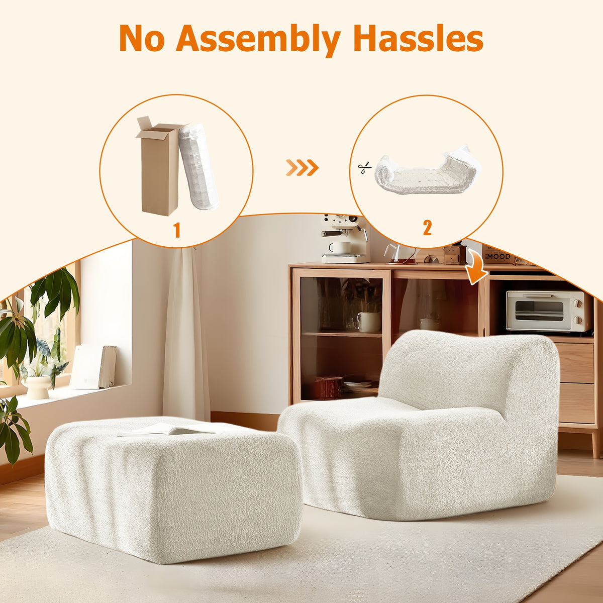 31 89 w single sofa chair   boneless reading chair - Temu