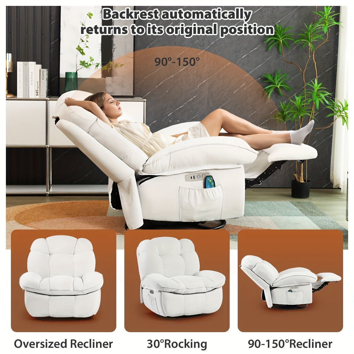 chair swivel rocking recliner chair massage - Temu