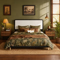 full   century modern upholstered bed frame white fabric - Temu