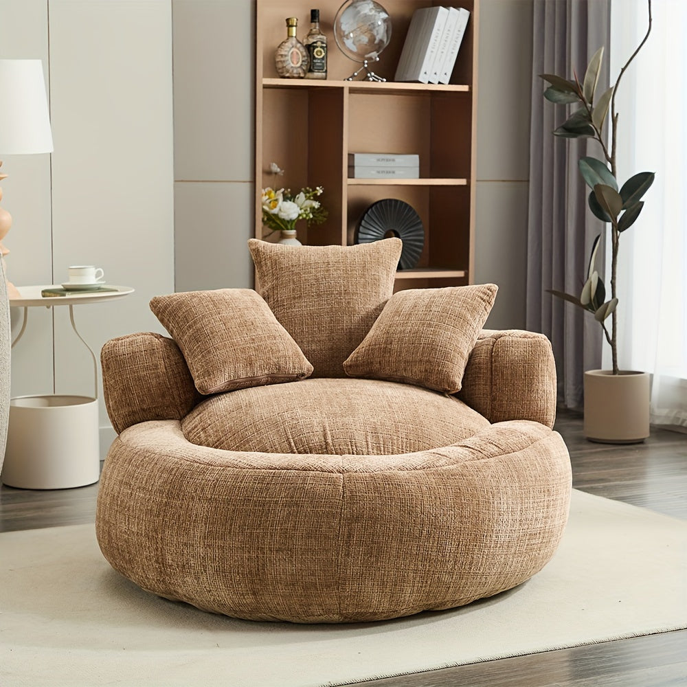 oversized 41 high back bean bag chair plush floor lounger - Temu