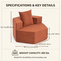 46 7 inch modern corduroy modular floor sofa geometric - Temu