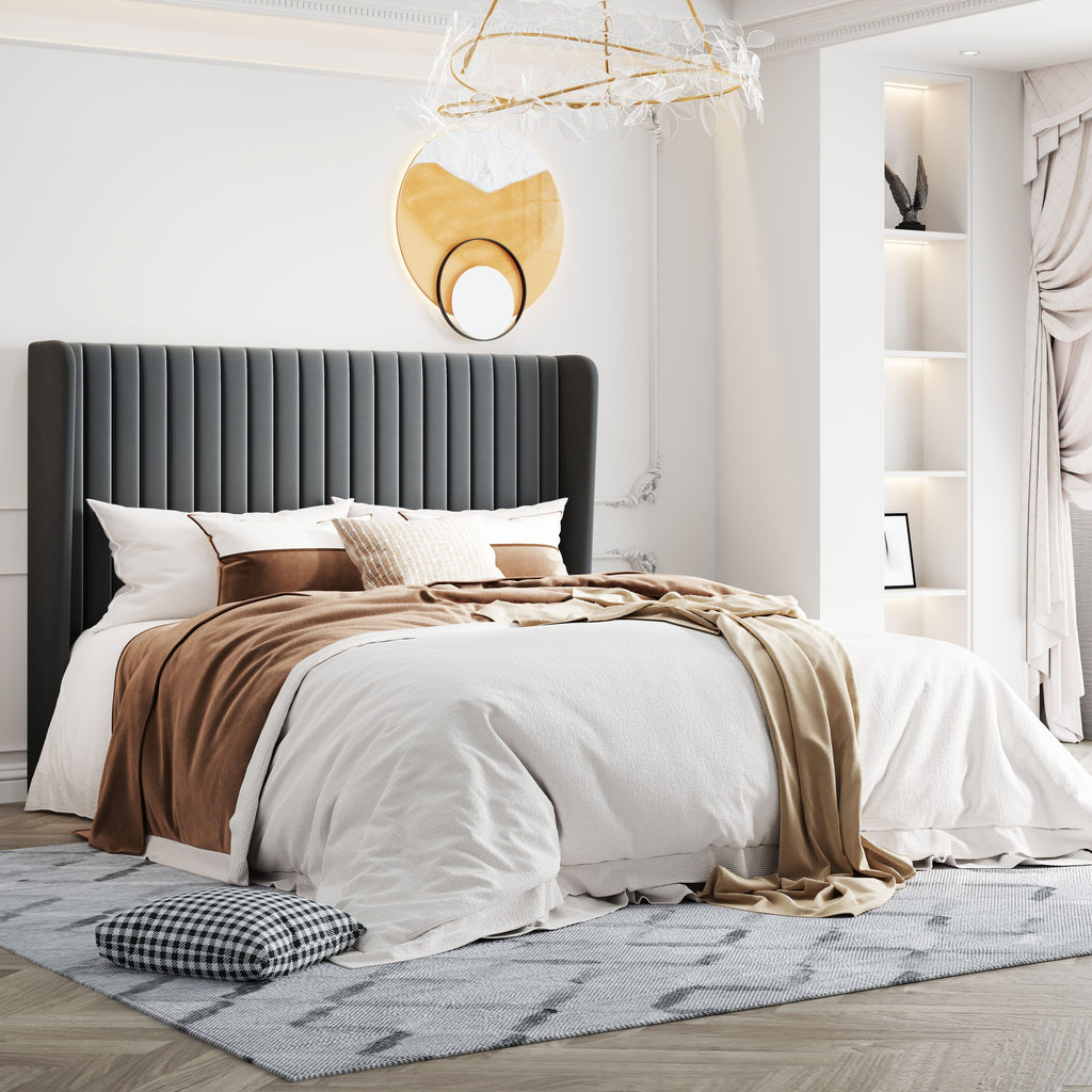 full queen king size velvet upholstered bed frame - Temu
