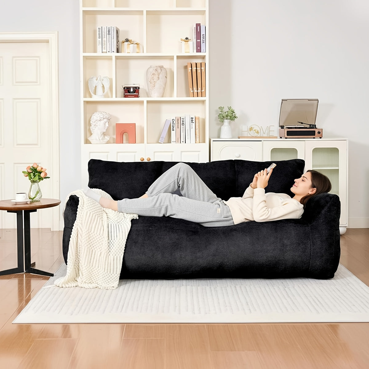 loveseat sofa oversized lounge sofa   fluffy lazy sofa - Temu