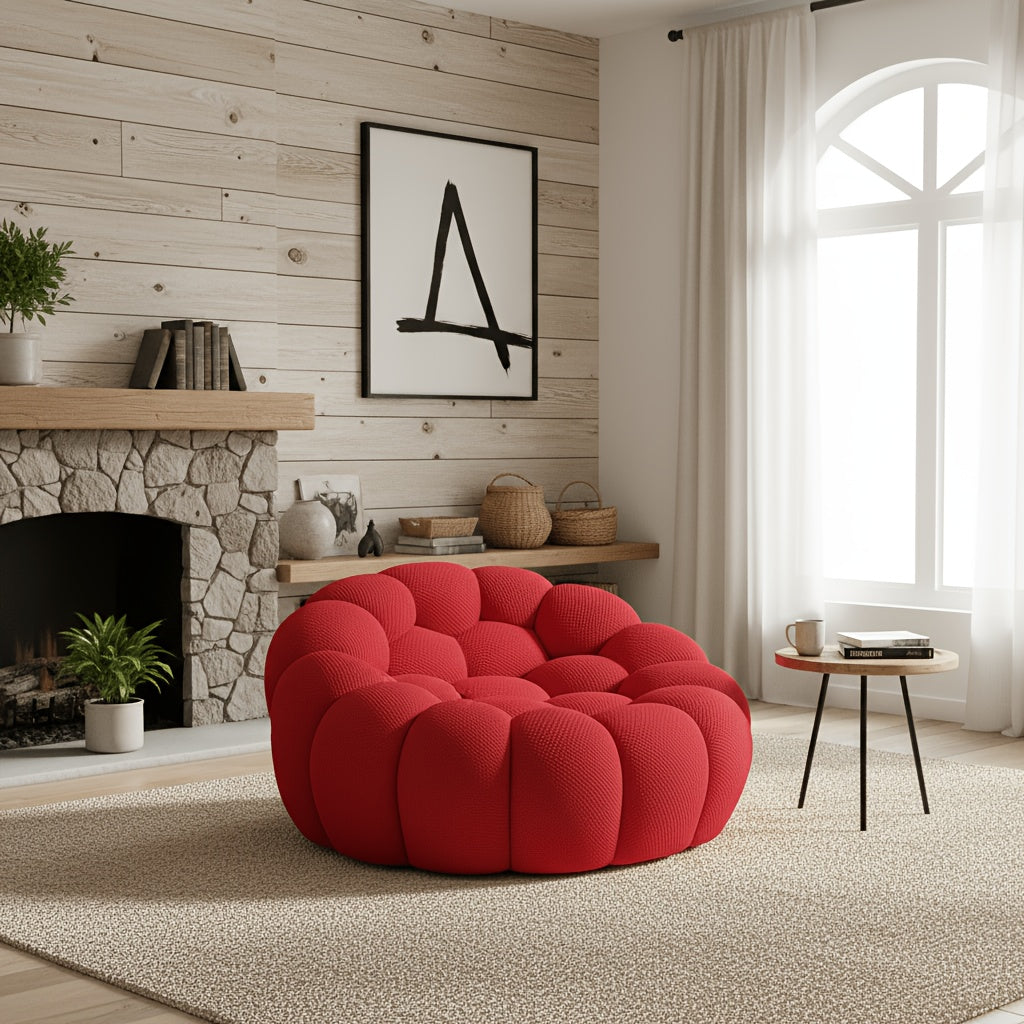luxury fabric round sofa living room furniture modern sofa - Temu