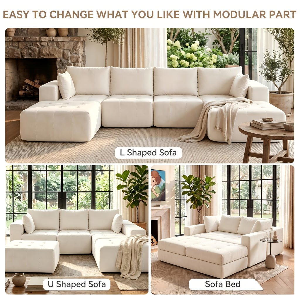 130 oversized cloud sectional couches convertible l u shape - Temu