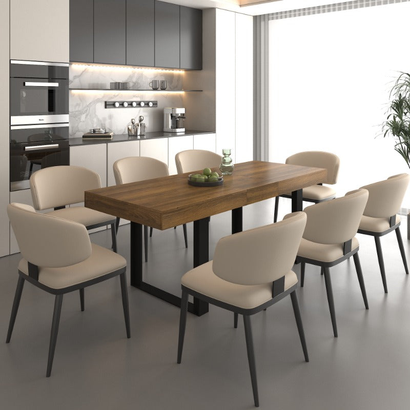 rectangle extendable dining table designed 6 10 people - Temu