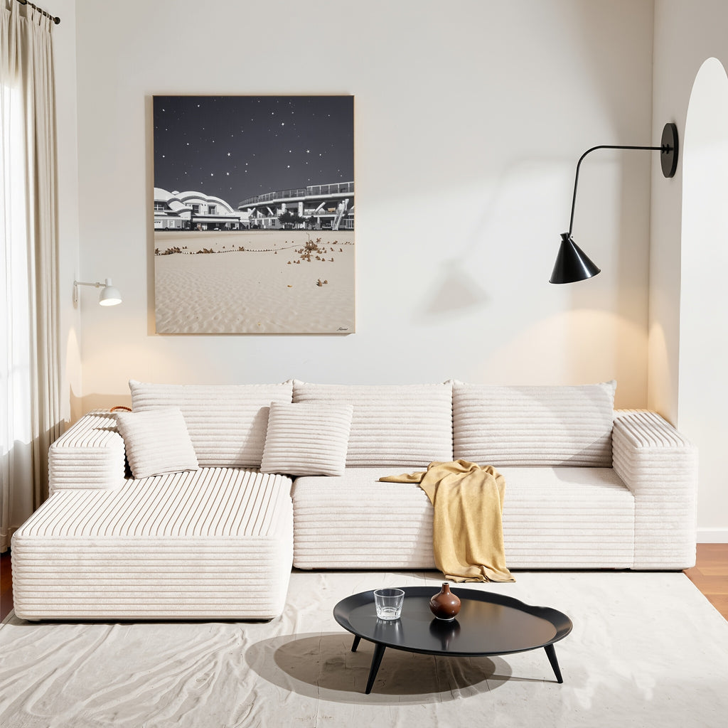 u l shaped corduroy modular sectional sofa bed vacuum - Temu