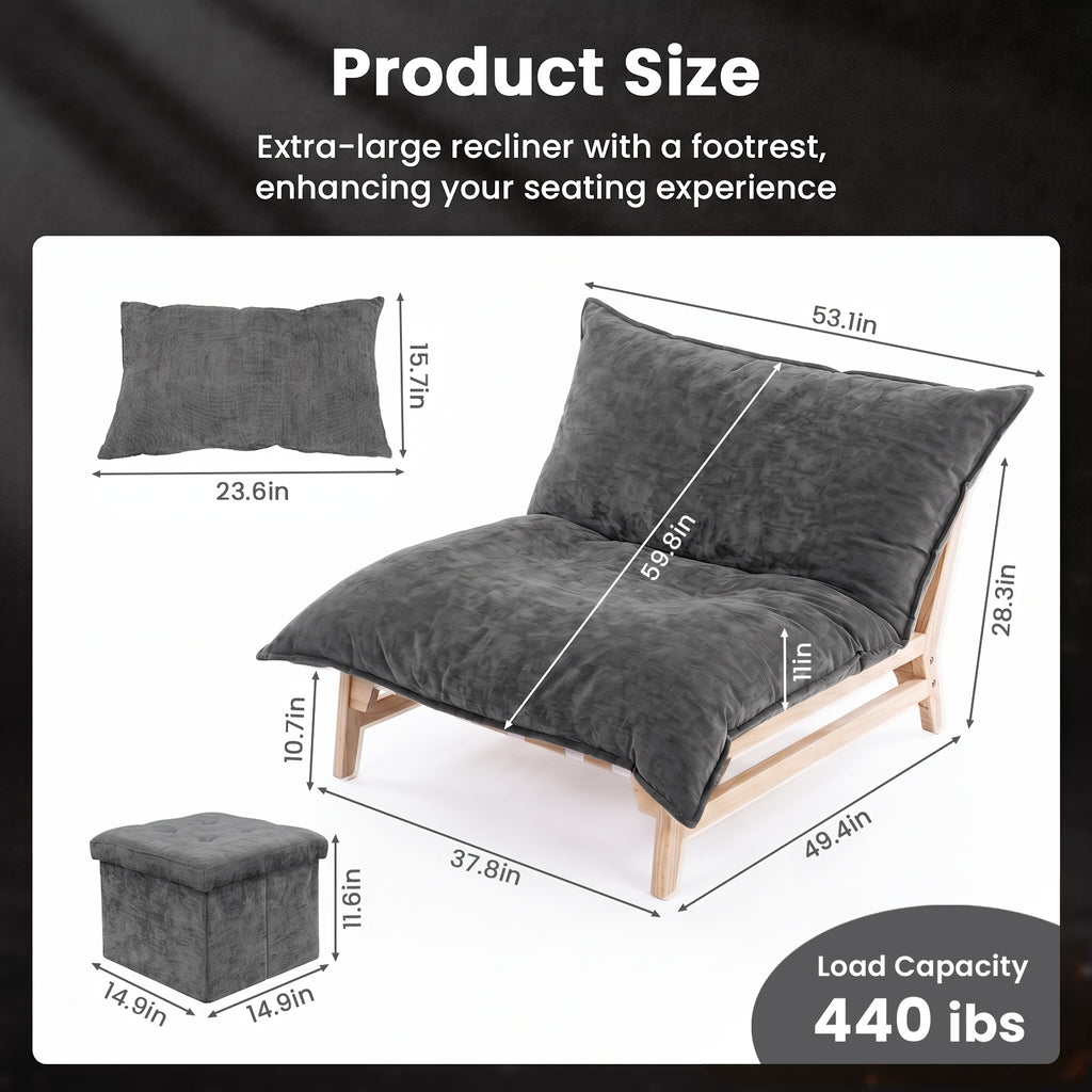 giant lounge accent chair reading living room chair big - Temu
