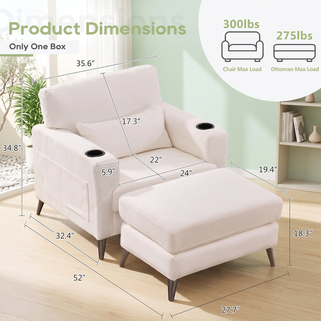 single sofa chair matching   ultra comfy chaise lounge - Temu