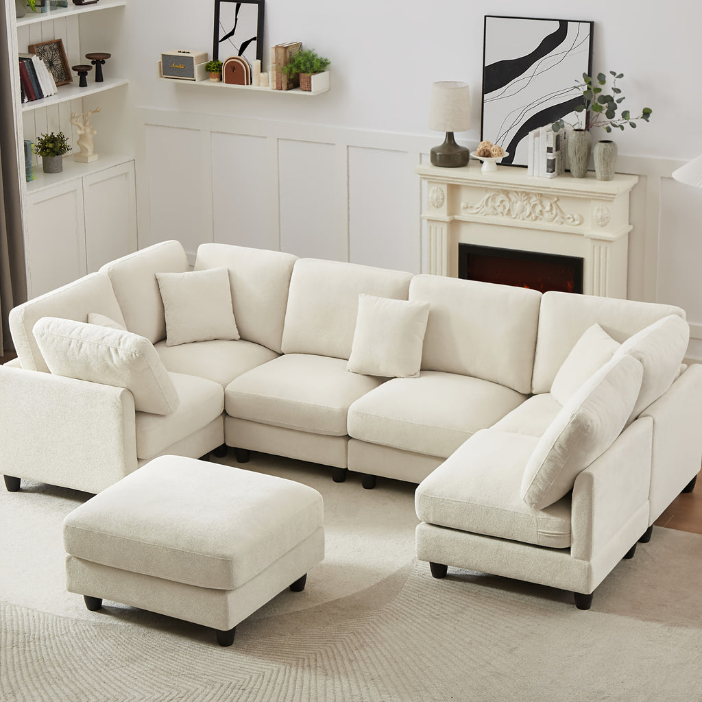7 seater upholstered sectional sofa   combinable in - Temu