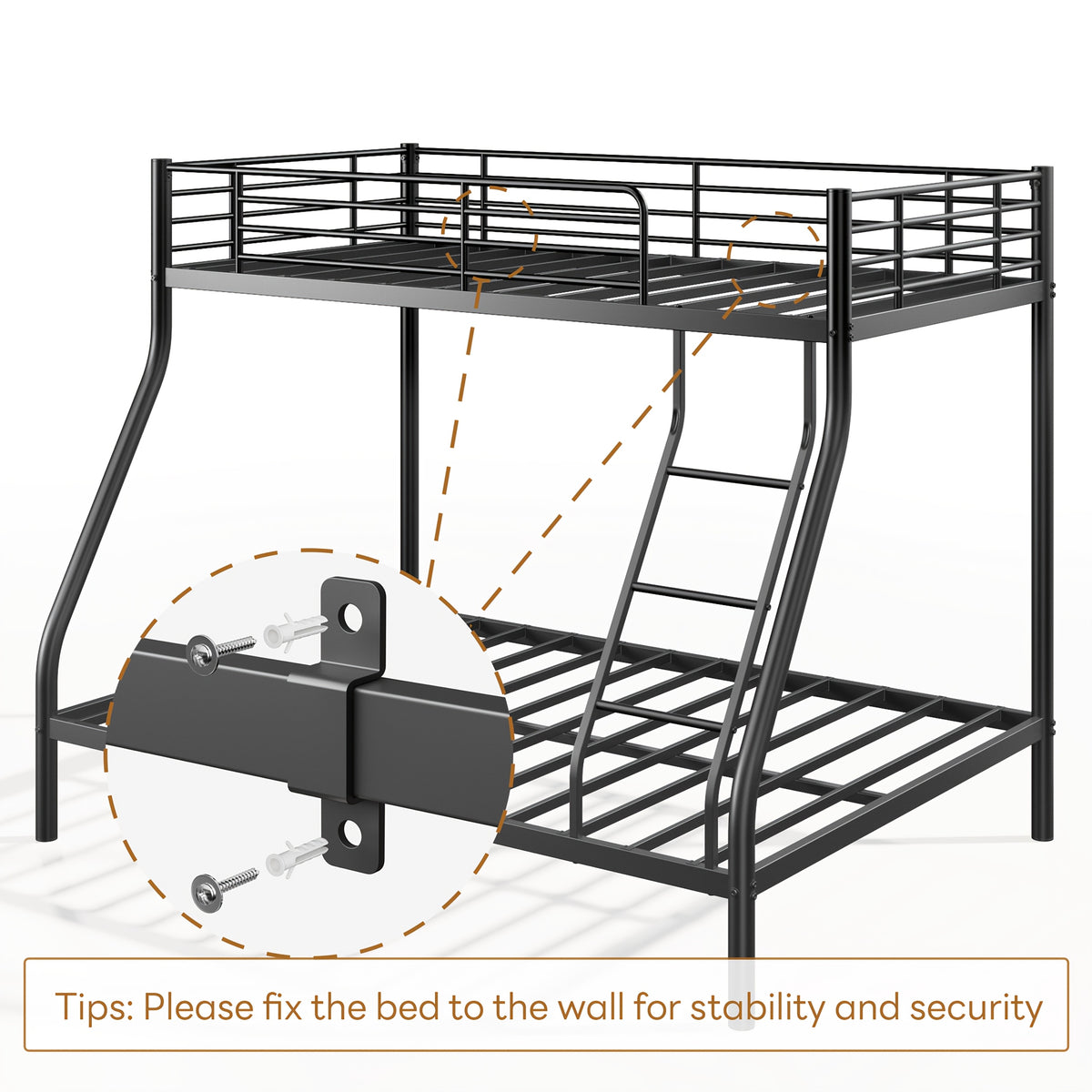 bunk beds twin twin full size heavy duty metal bunk bed - Temu