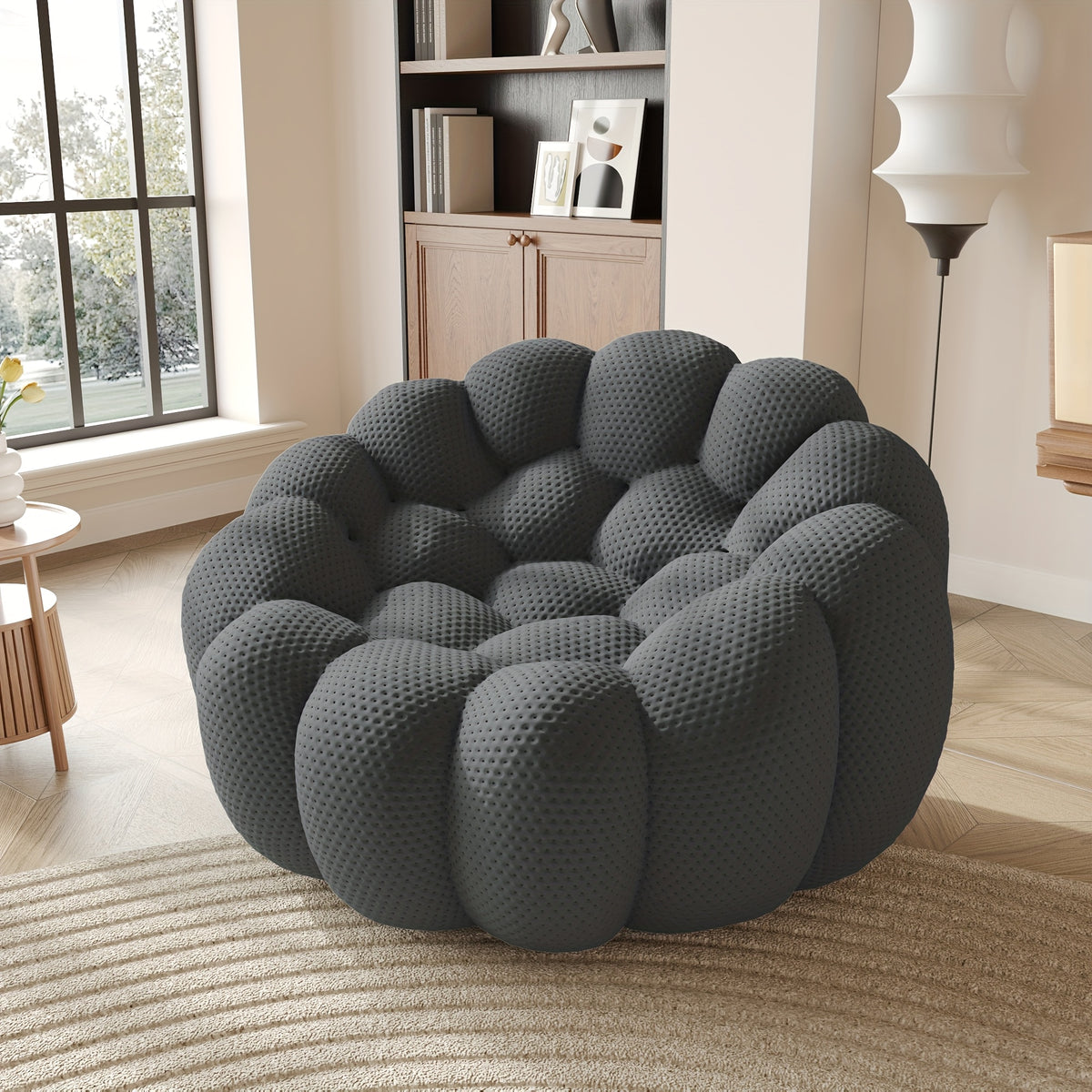 100 03 modern upholstered curved sofa 3 seater mesh fabric - Temu