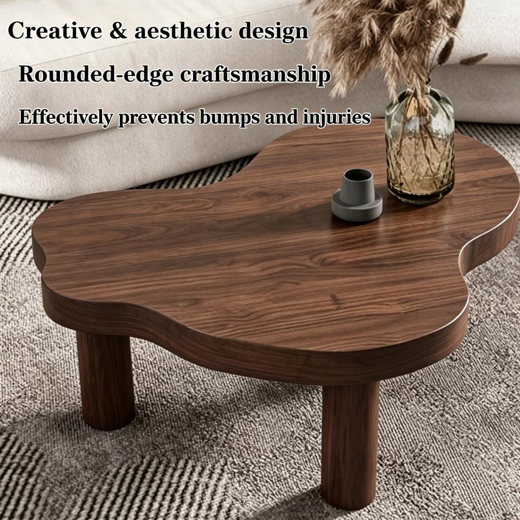 cloud shaped coffee table features thick sturdy wooden legs - Temu