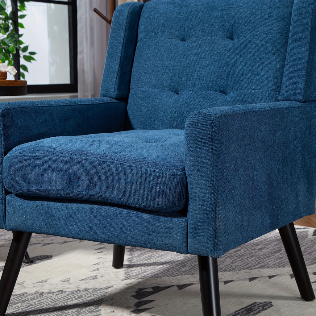 century modern tufted accent chair ergonomic back chair - Temu
