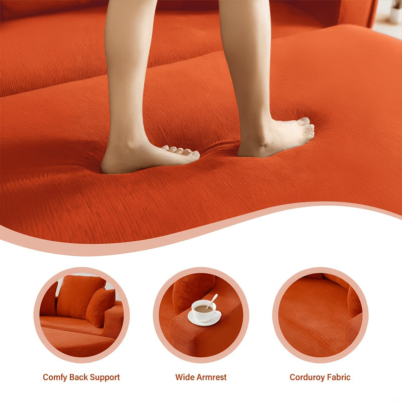 convertible sofa bed round folding   upholstered sofa - Temu