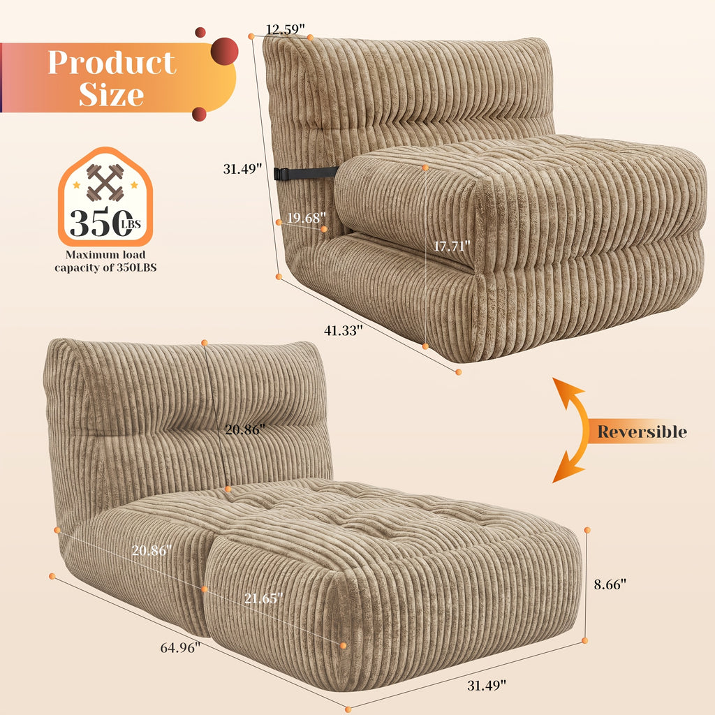 bean bag chair 31 5 high back ergonomic lounge chair 4 - Temu