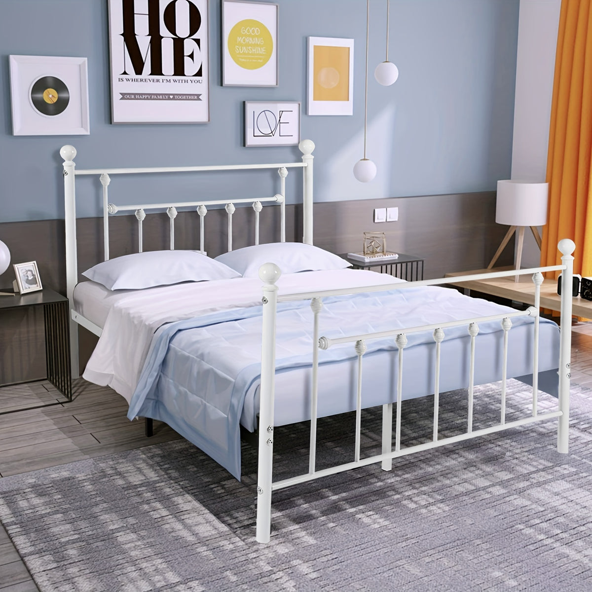 metal platform bed frame queen bed frame   spring - Temu