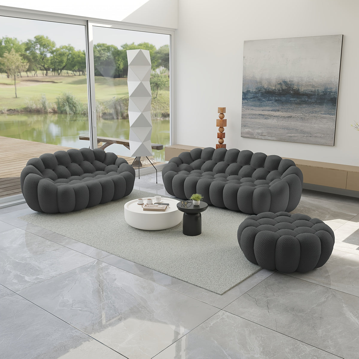 oversized   3d textile material upholstered bean - Temu