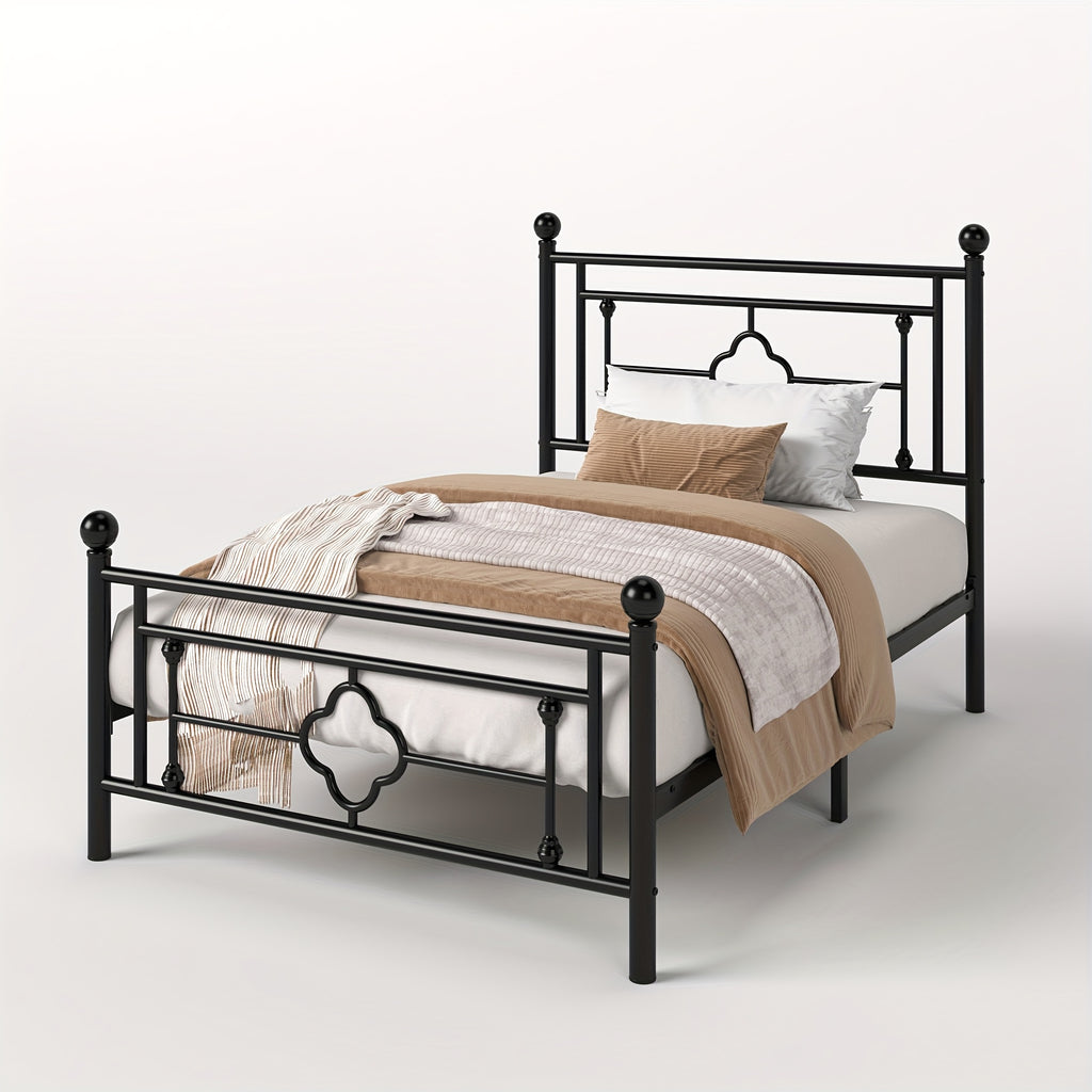 modern metal platform bed frame   art - Temu