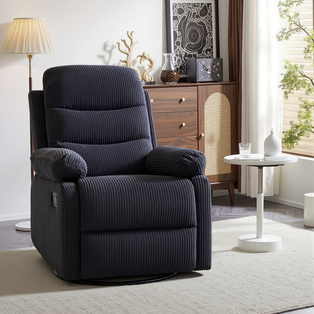 corduroy manual recliner chair high back plush single - Temu