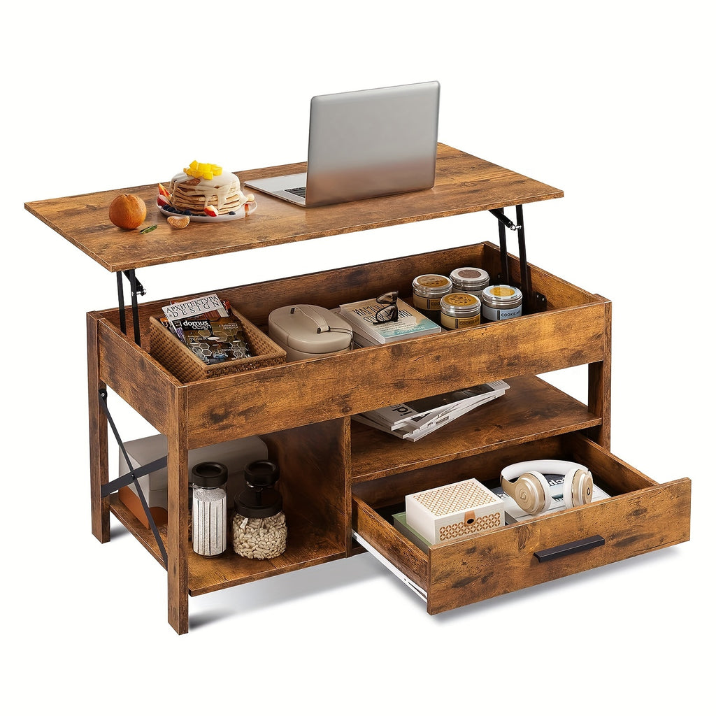 adjustable lift top coffee table storage drawers hidden - Temu