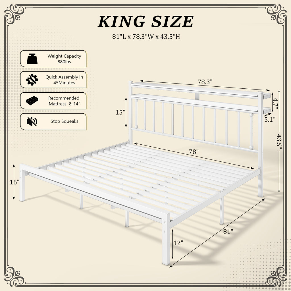 metal twin full queen king size bed frame 2 tier   - Temu