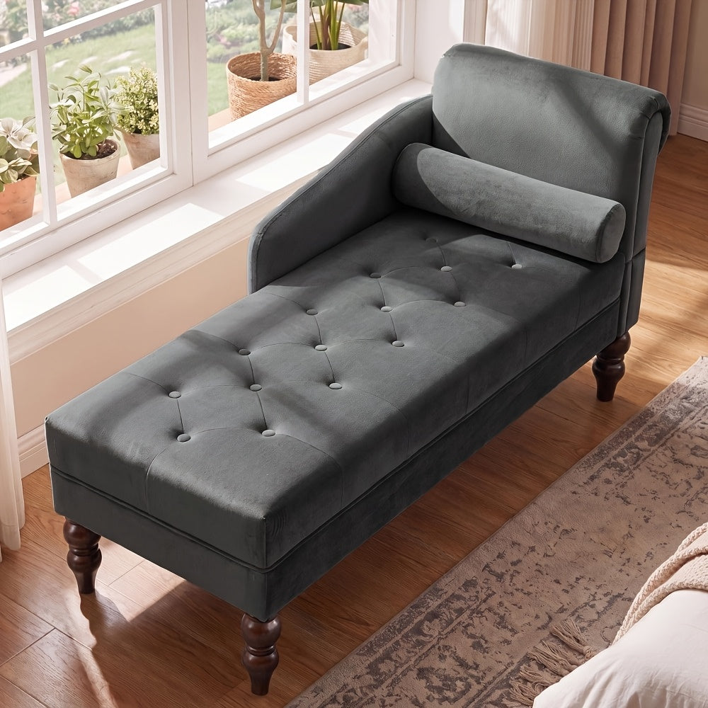 soft chenille upholstered chaise lounge indoor right armrest - Temu