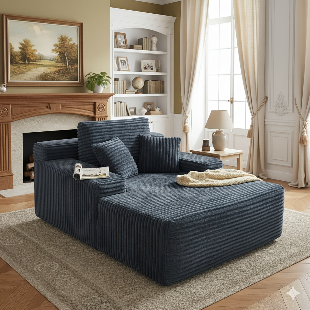 indoor lounge chair 47 24 flannel upholstered boneless sofa - Temu