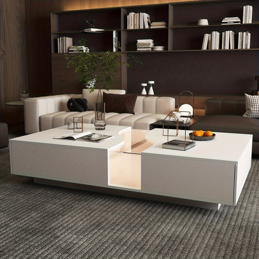 55 1 w modern coffee table adjustable led lights center - Temu
