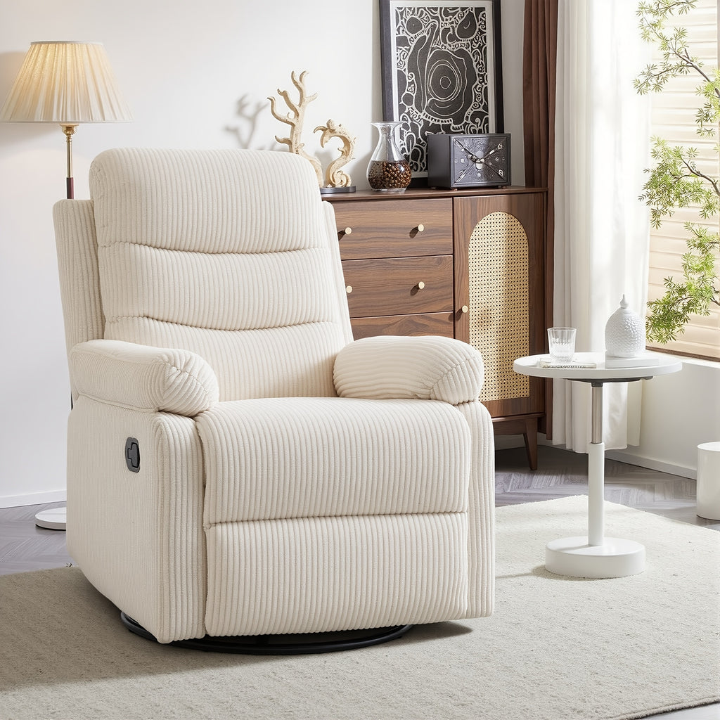 corduroy manual recliner chair high back plush single - Temu