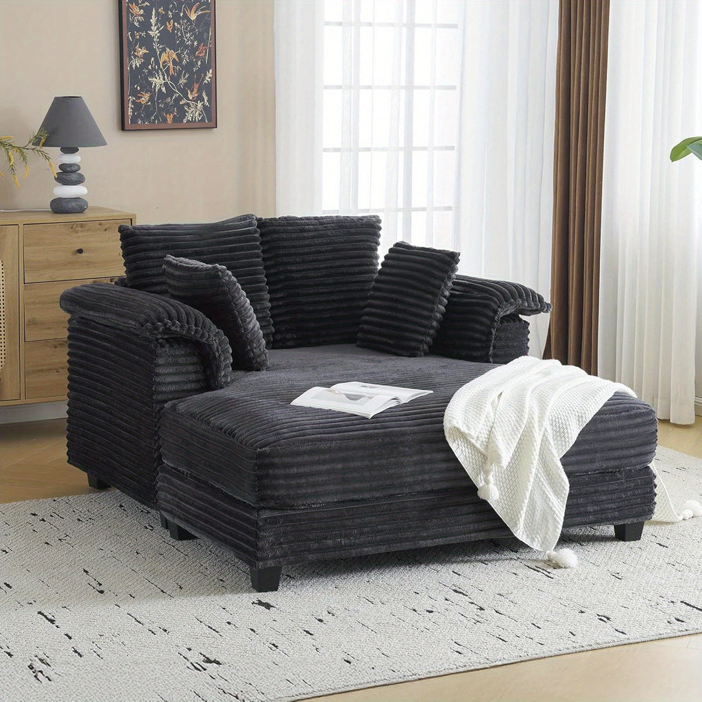lounge sofa 56 oversized reading sofa corduroy chaise - Temu
