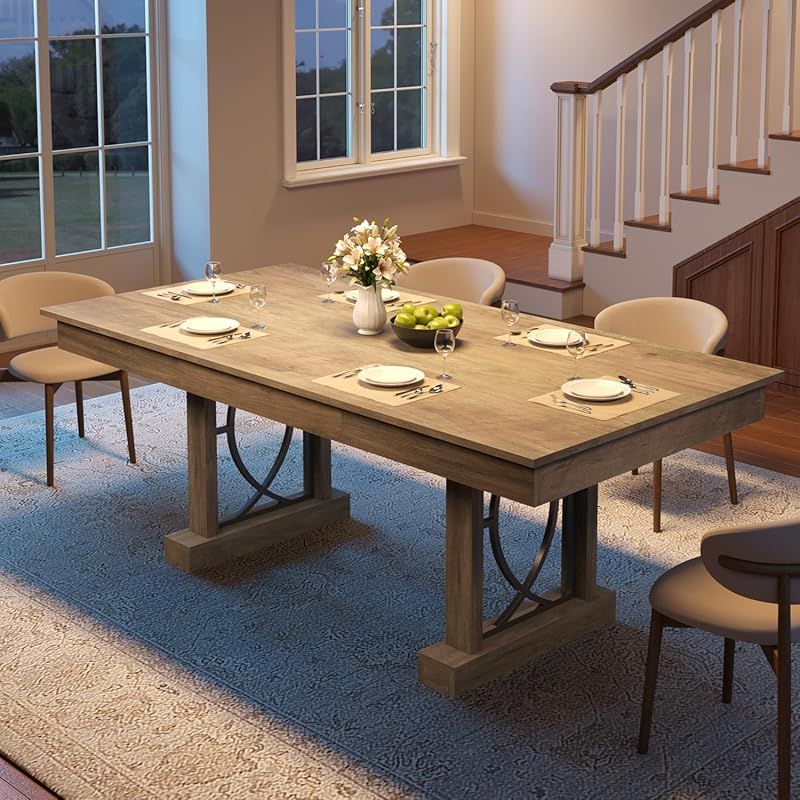 a dining table suitable 6 8 people featuring two drawers a - Temu