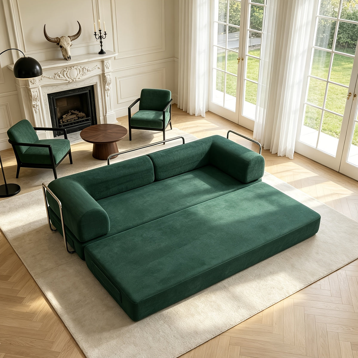 bag chair bed modern lazy sofa bed velvet chair - Temu