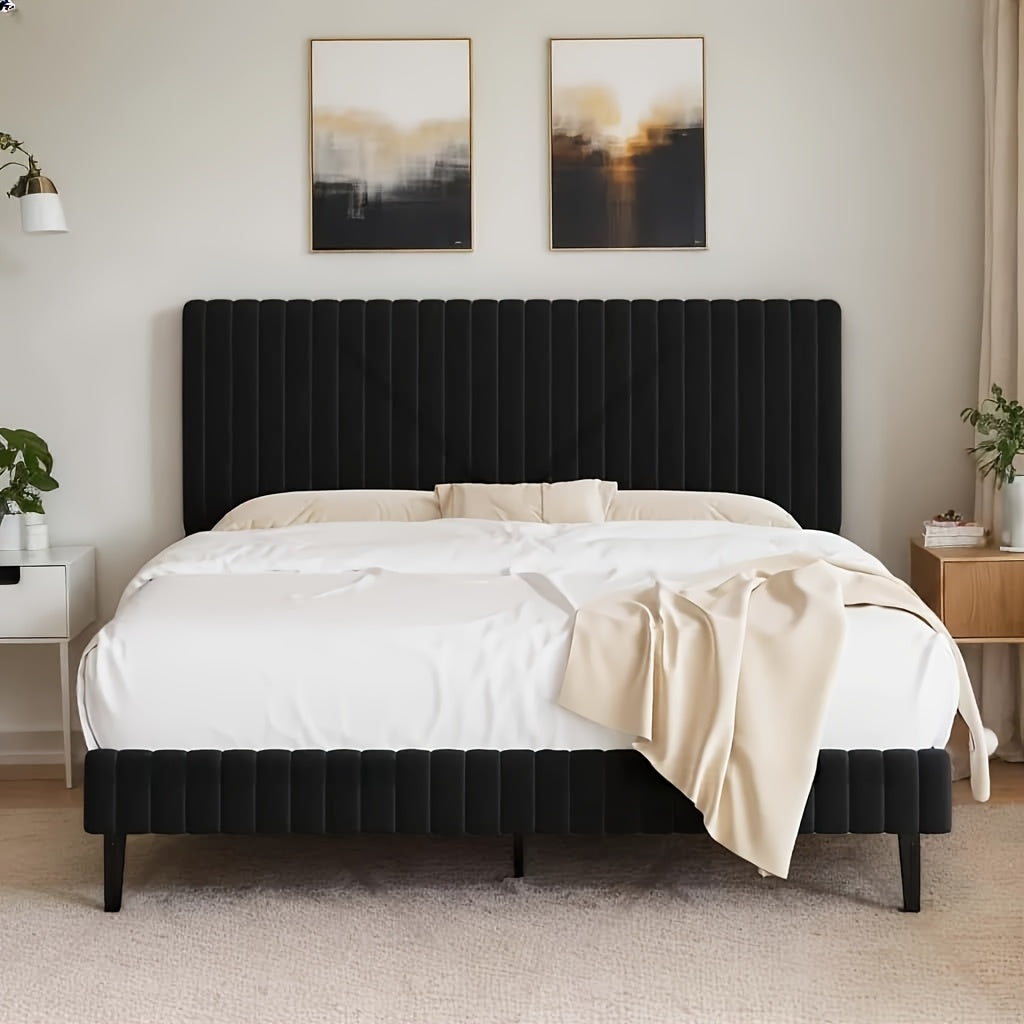 twin full queen king size bed frame velvet upholstered - Temu