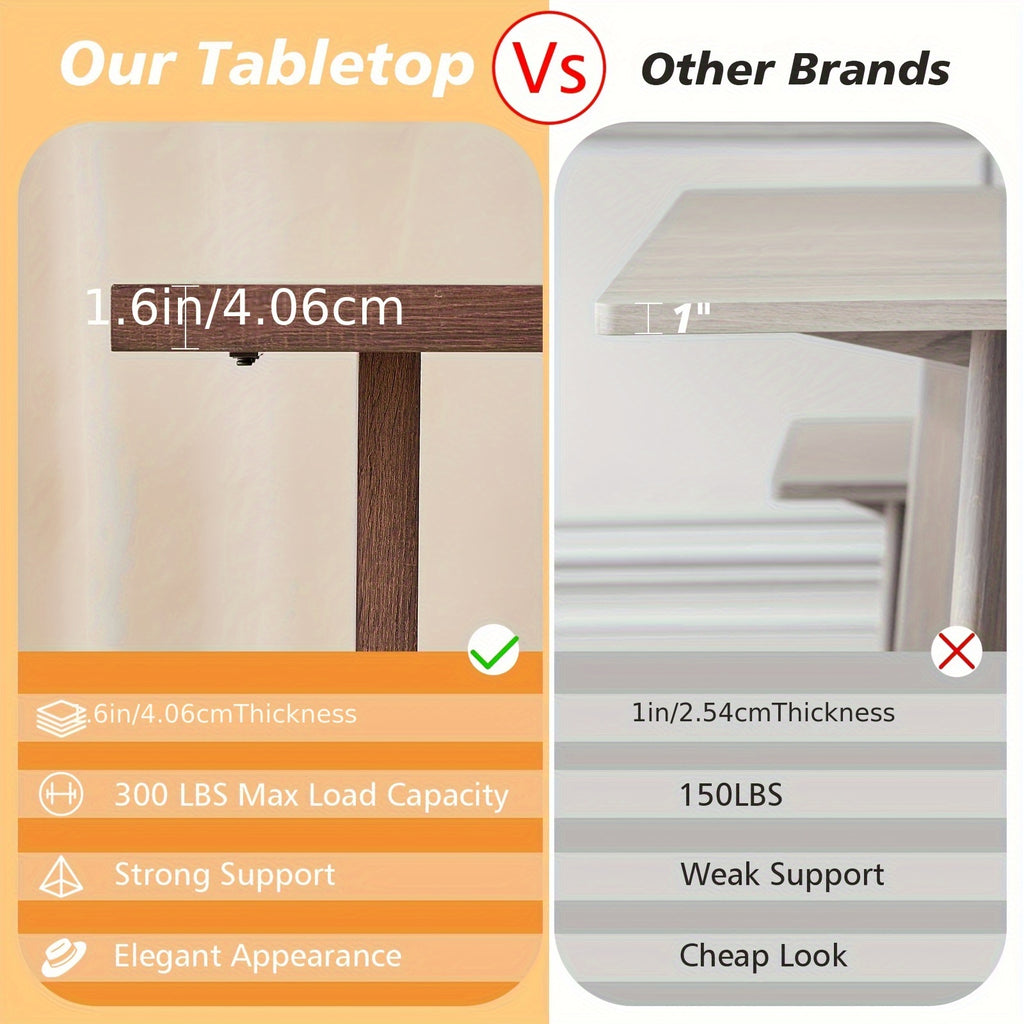 63 rectangle dining table 4 6 35 4 widen tabletop farmhouse - Temu