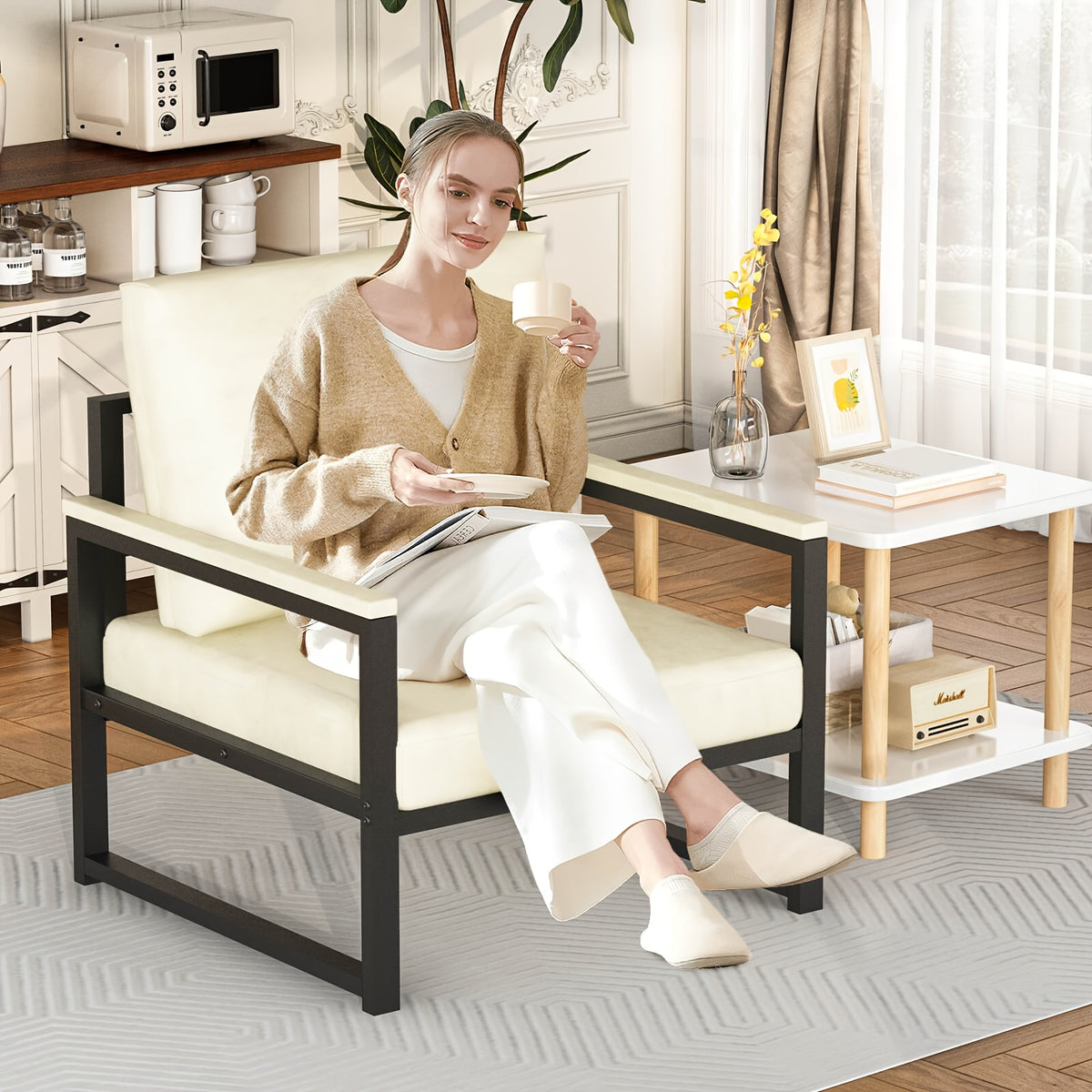 century modern accent armchair a   single - Temu