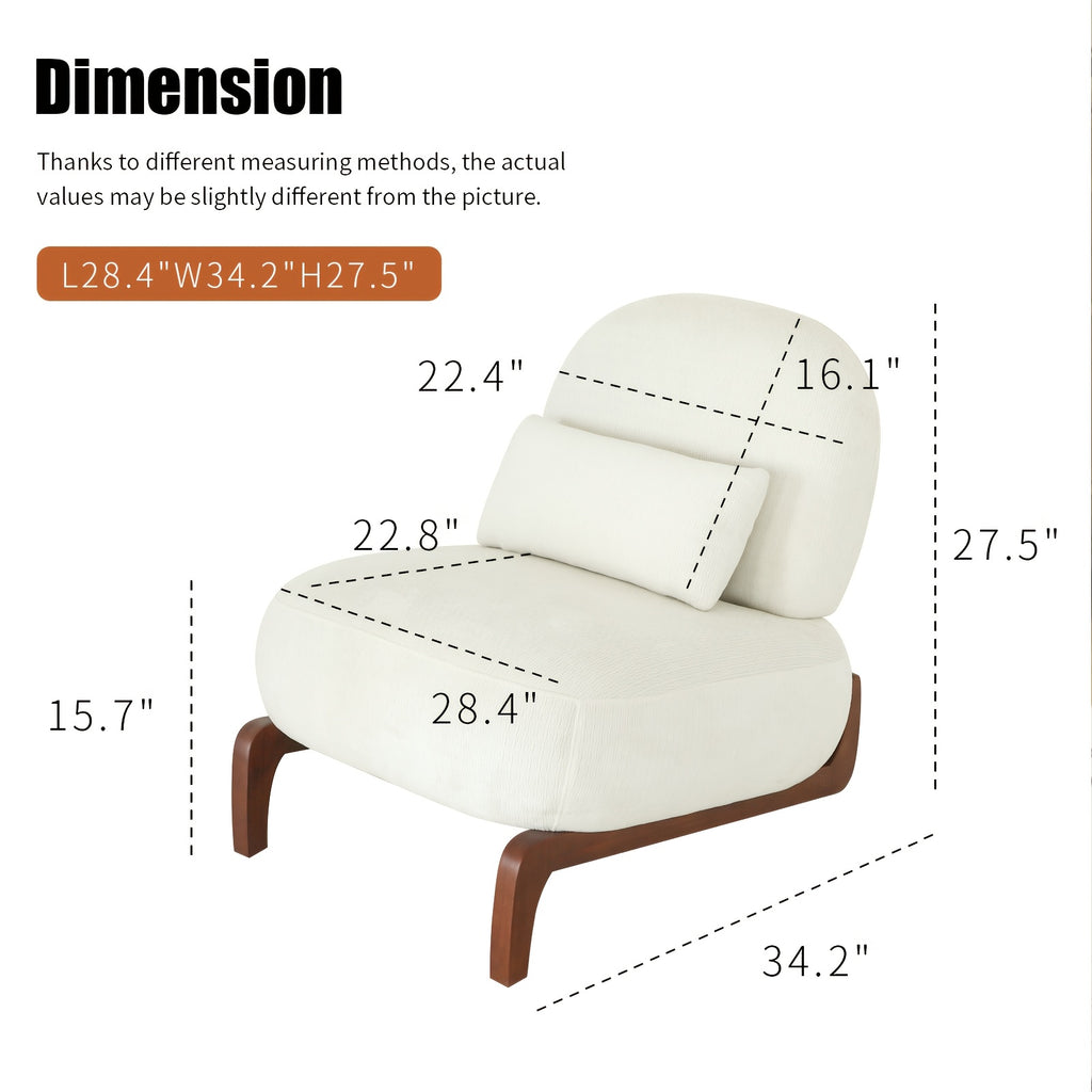 fashionable single person leisure chair solid wood curved - Temu