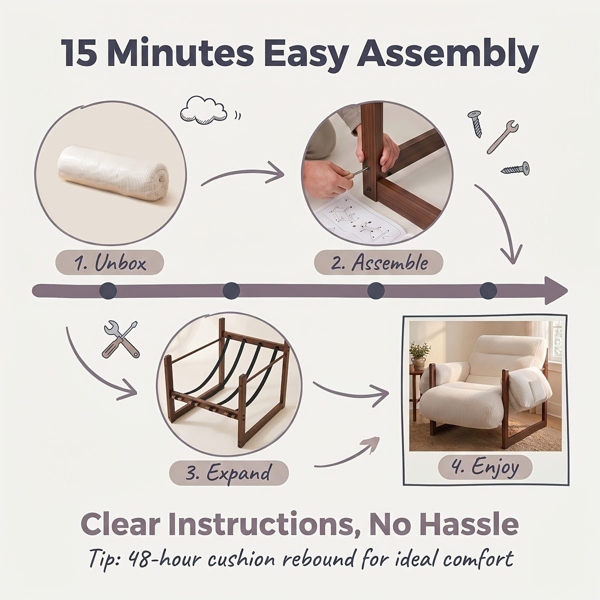 modern accent chair armrest storage pockets full body - Temu