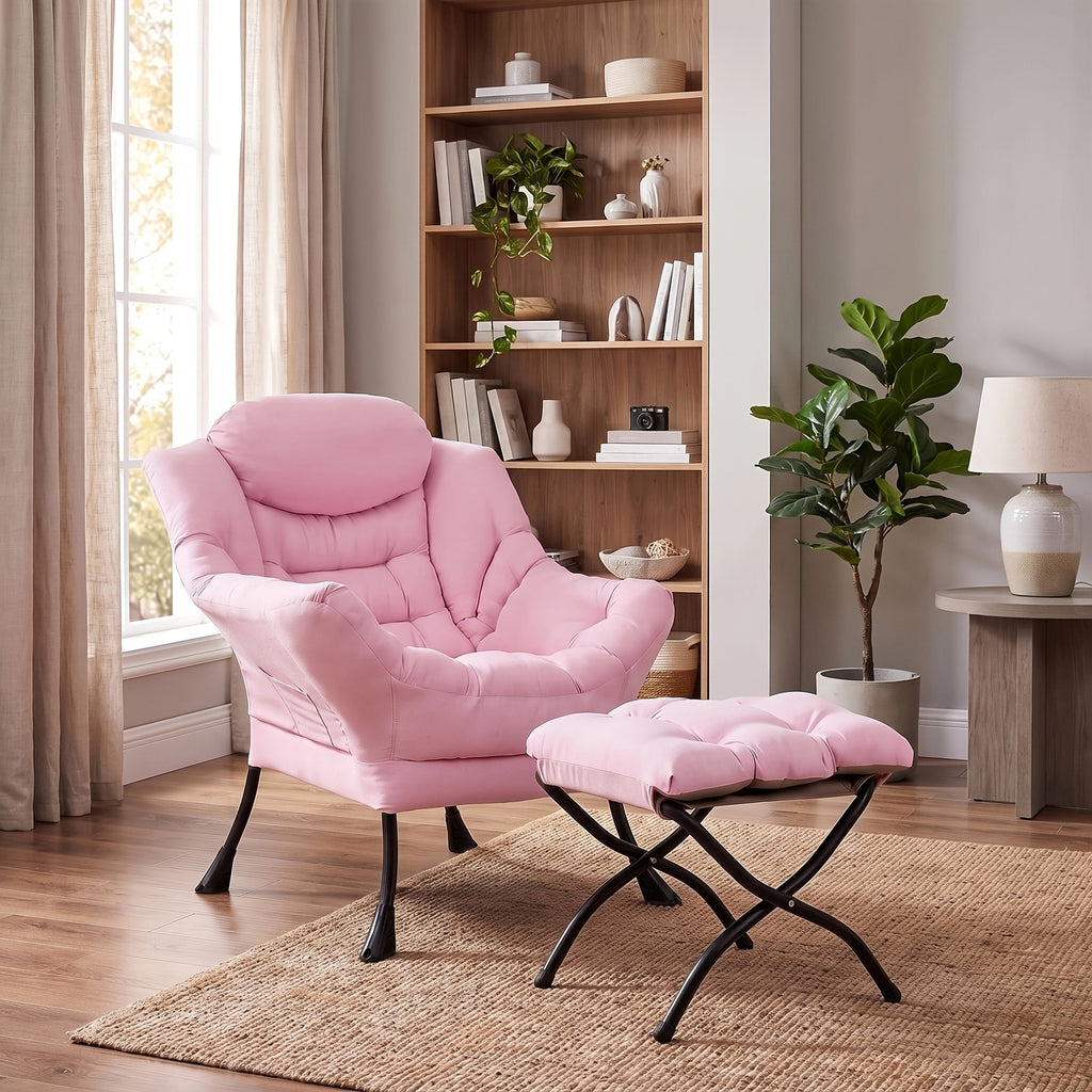 accent lounge reading arm chair footstool - Temu