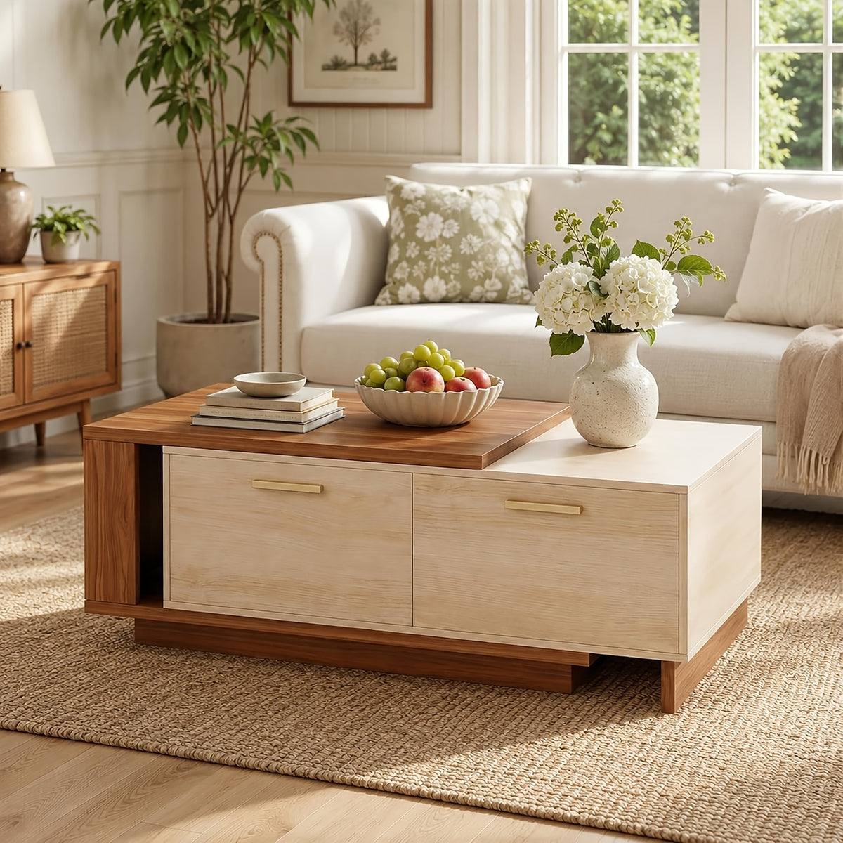 42 65 extendable coffee table storage   century modern - Temu