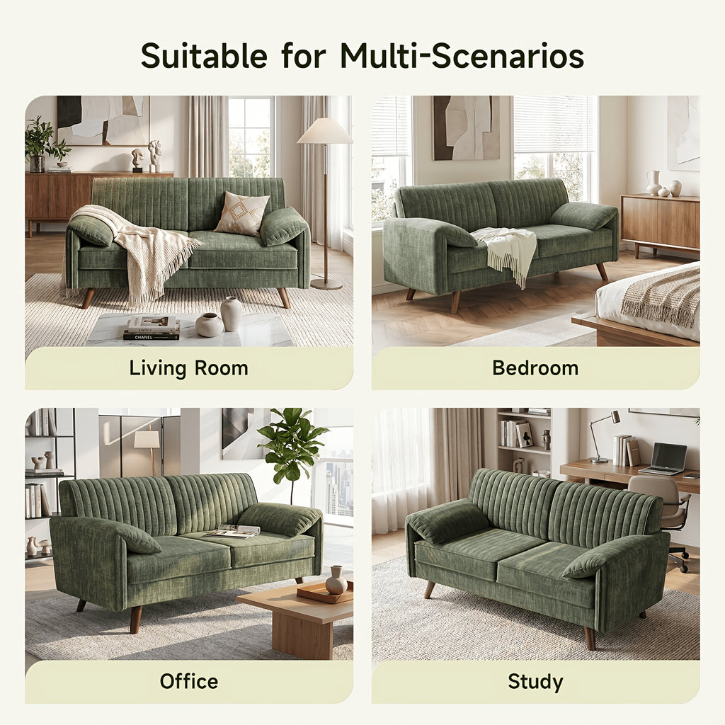 1pc 64 5 chenille loveseat soft padded   compact 2 seater - Temu