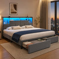storage bed frame full queen king padded upholstered - Temu