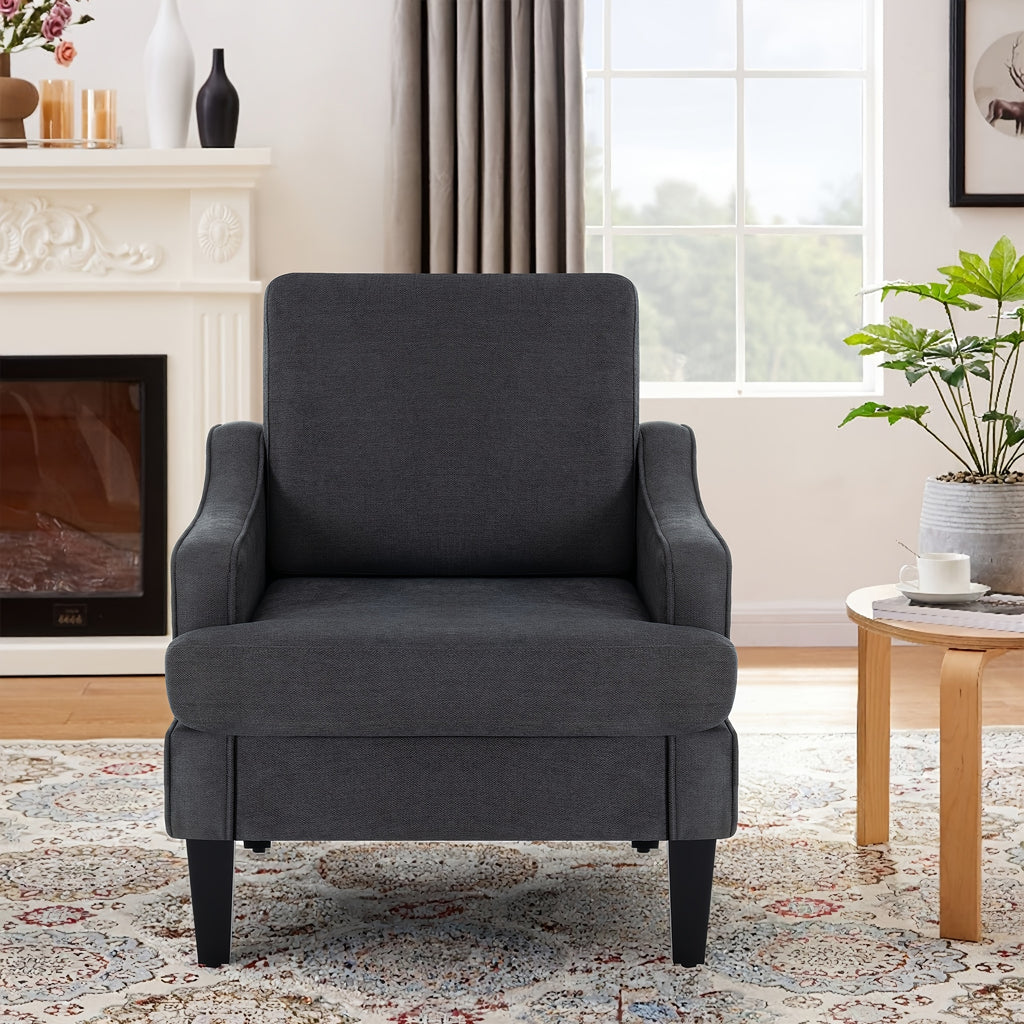 century modern armchair plush padded accent chair   - Temu