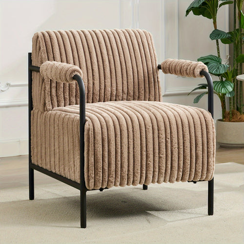 1 single modern metal frame upholstered armchair thickened - Temu