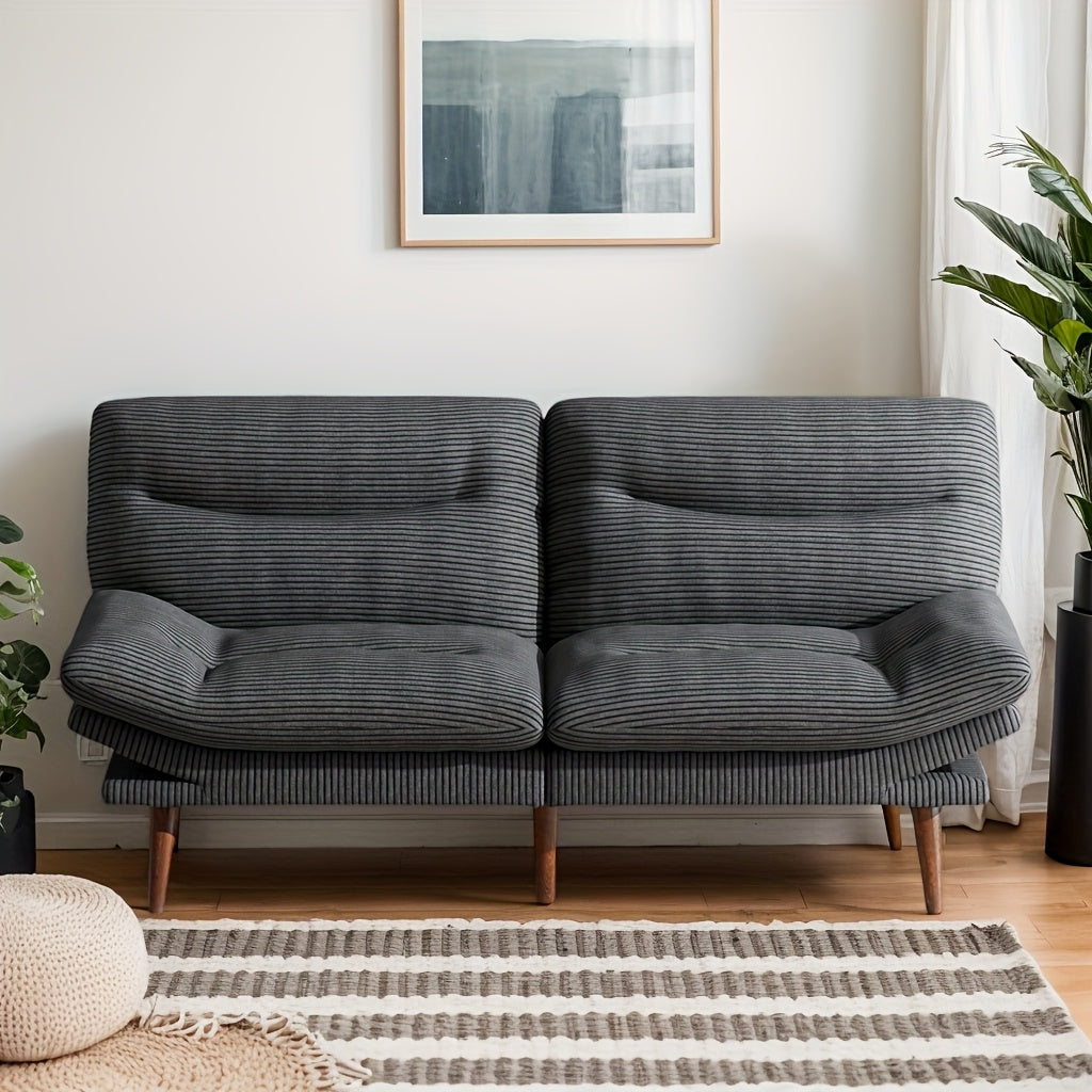 66 71 inch futon sofa bed adjustable backrest armrests - Temu