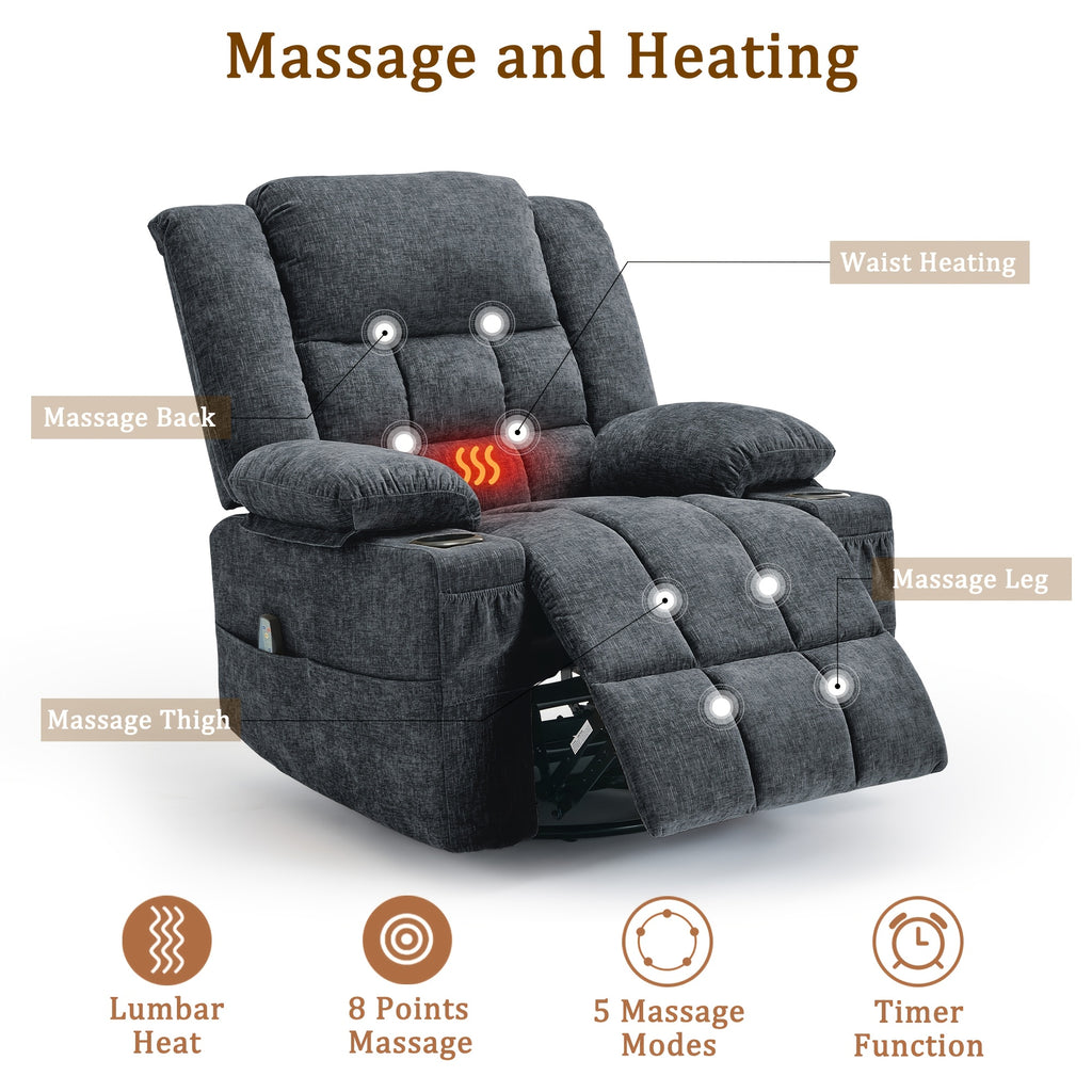 360 swivel rocking chair   heating functions - Temu
